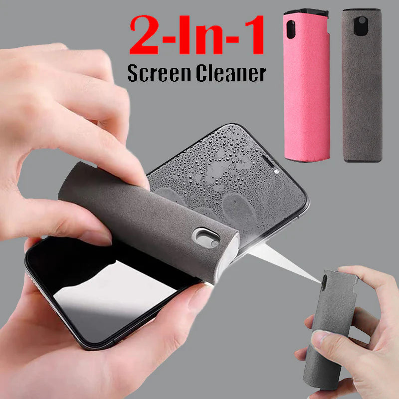 Integrated Mobile Phone and Computer Screen Cleaner Set with Storage Solution