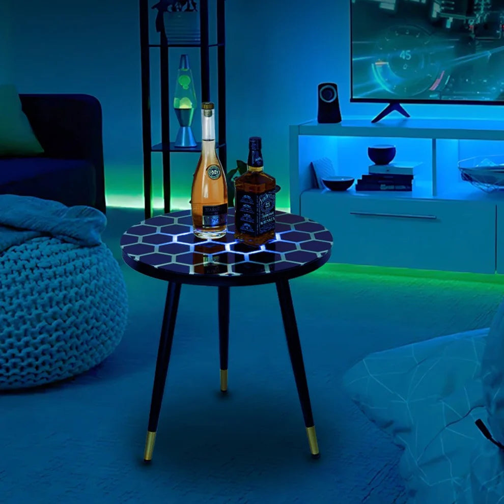 Touch-Sensitive Illuminated Coffee Table