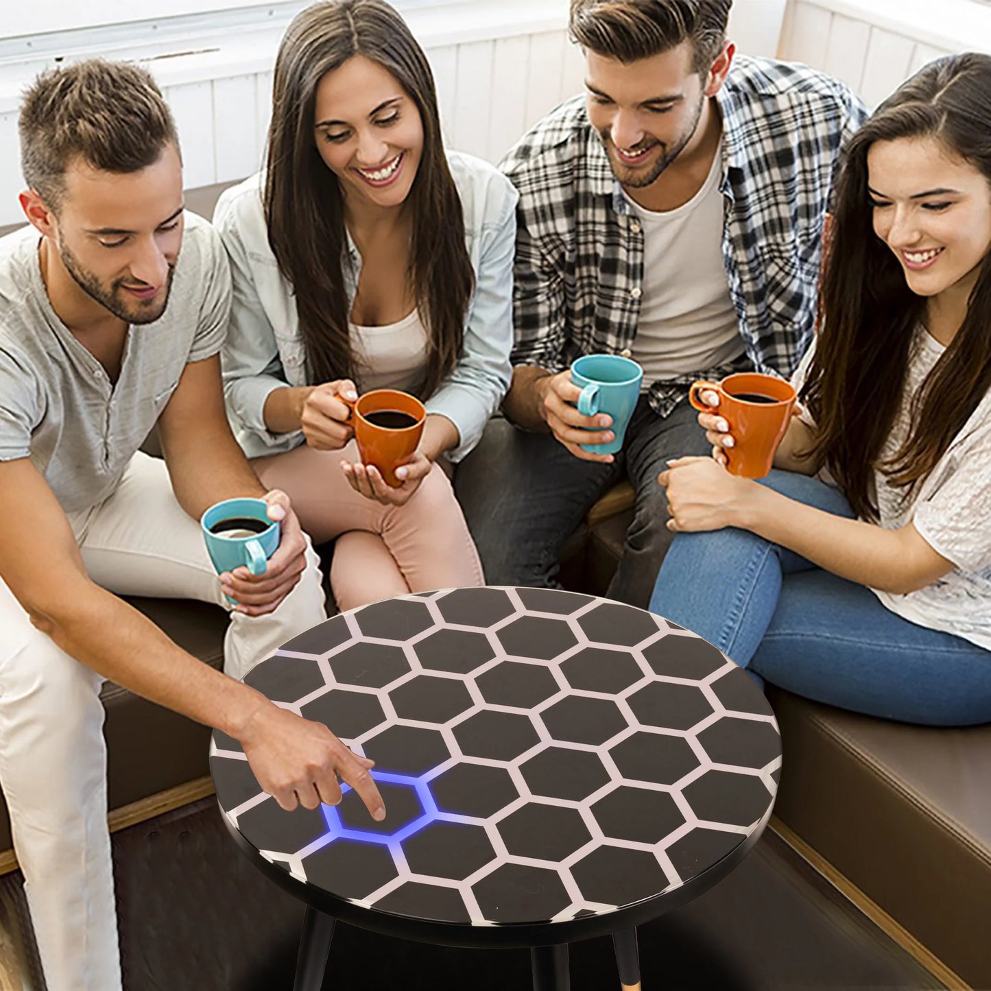 Touch-Sensitive Illuminated Coffee Table