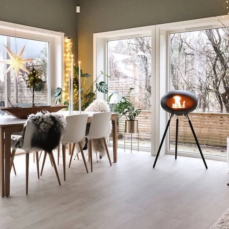 Tripod Ethanol Fireplace for Indoor and Outdoor Use