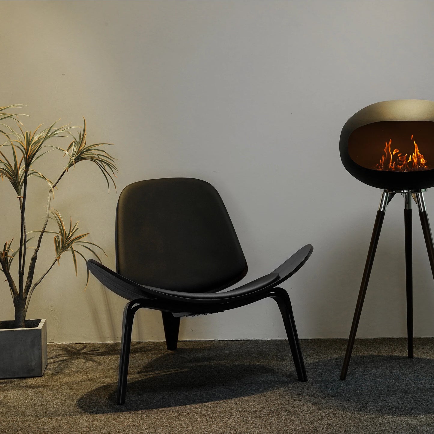 Tripod Ethanol Fireplace for Indoor and Outdoor Use
