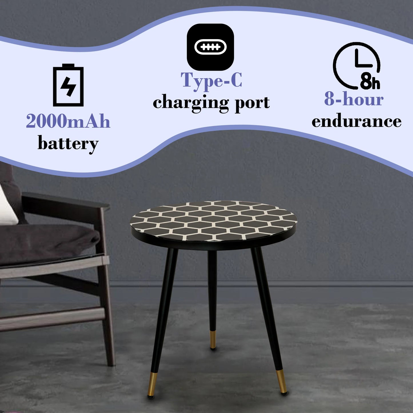 Touch-Sensitive Illuminated Coffee Table