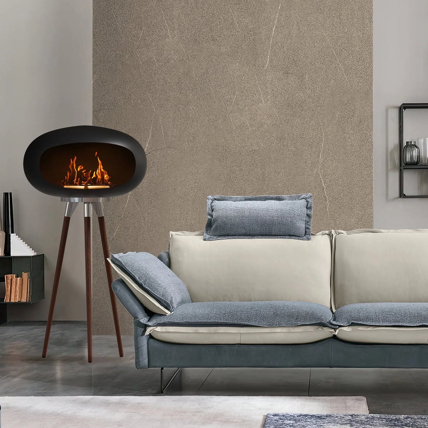 Tripod Ethanol Fireplace for Indoor and Outdoor Use