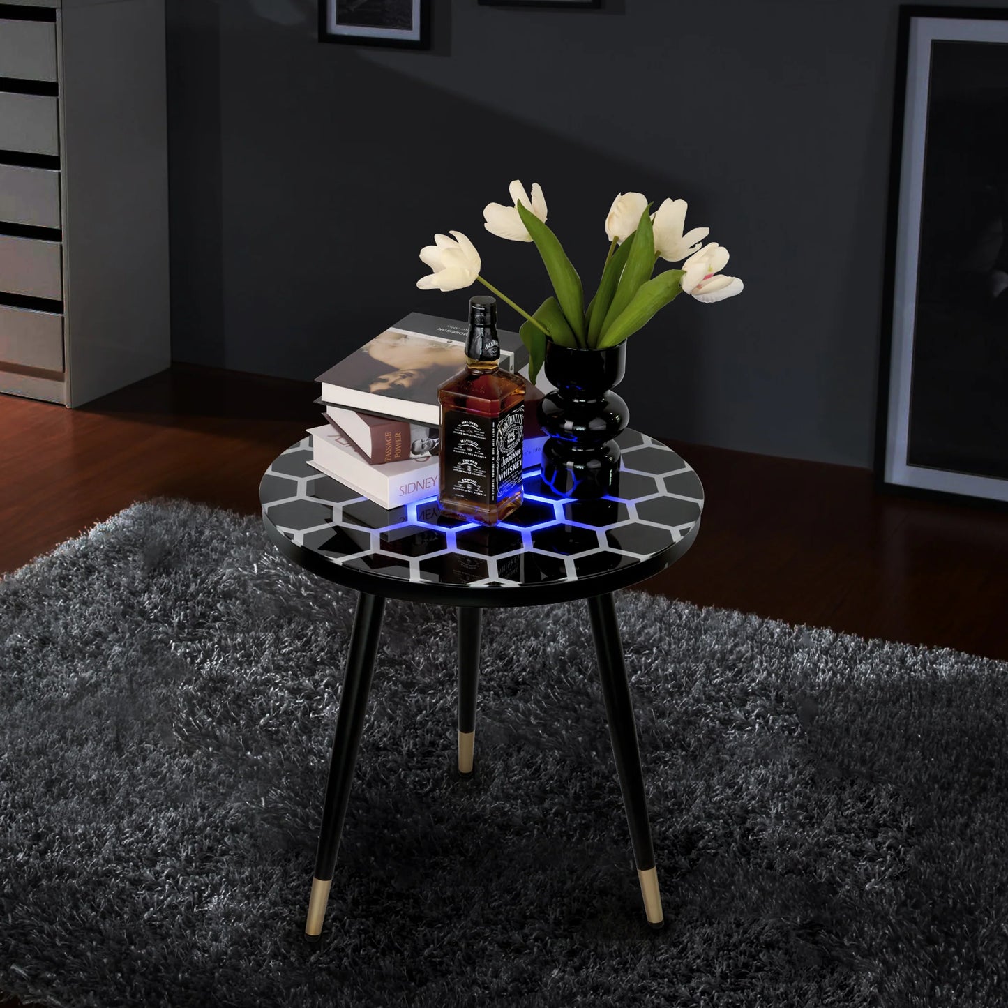 Touch-Sensitive Illuminated Coffee Table