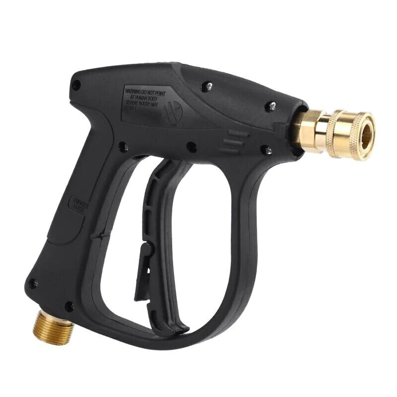 1/4" High Pressure Washer Gun - 4000 PSI Car Wash Foam Spray Short Wand with Nozzle