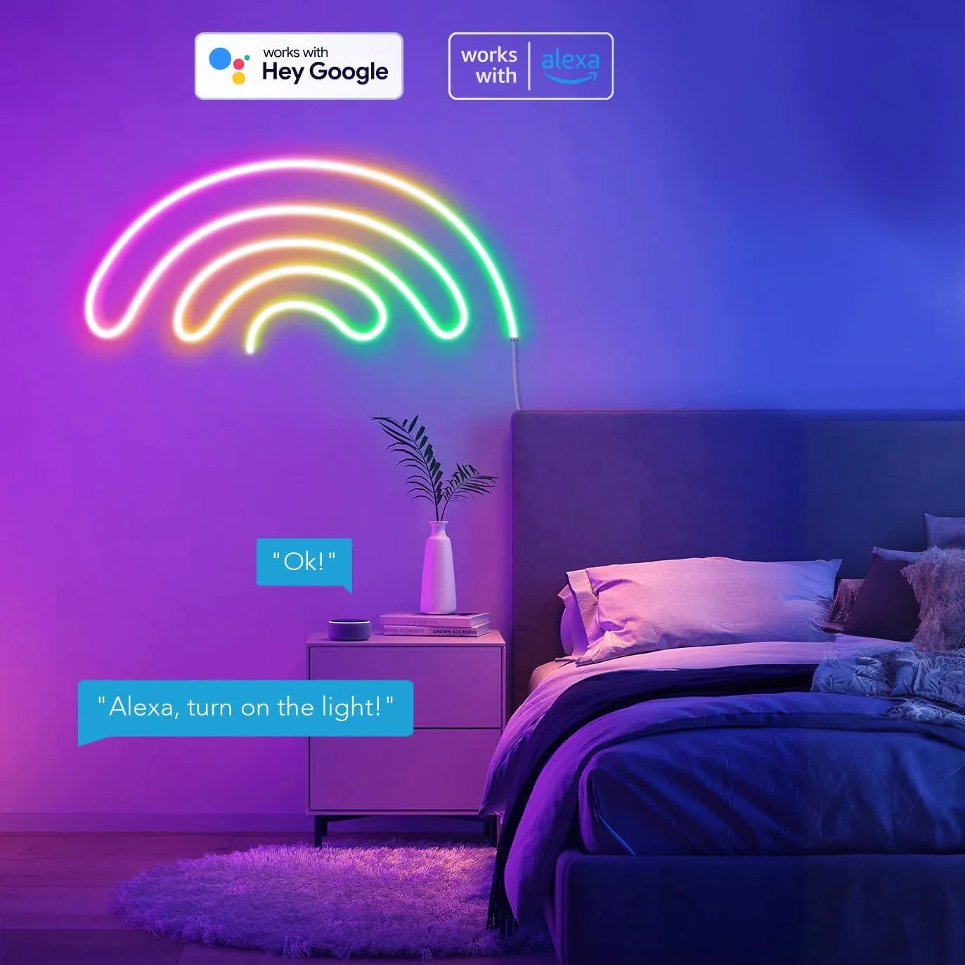 Flexible DIY Neon Strip Light with Smart Technology