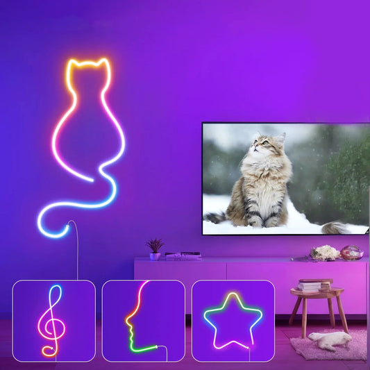 Flexible DIY Neon Strip Light with Smart Technology