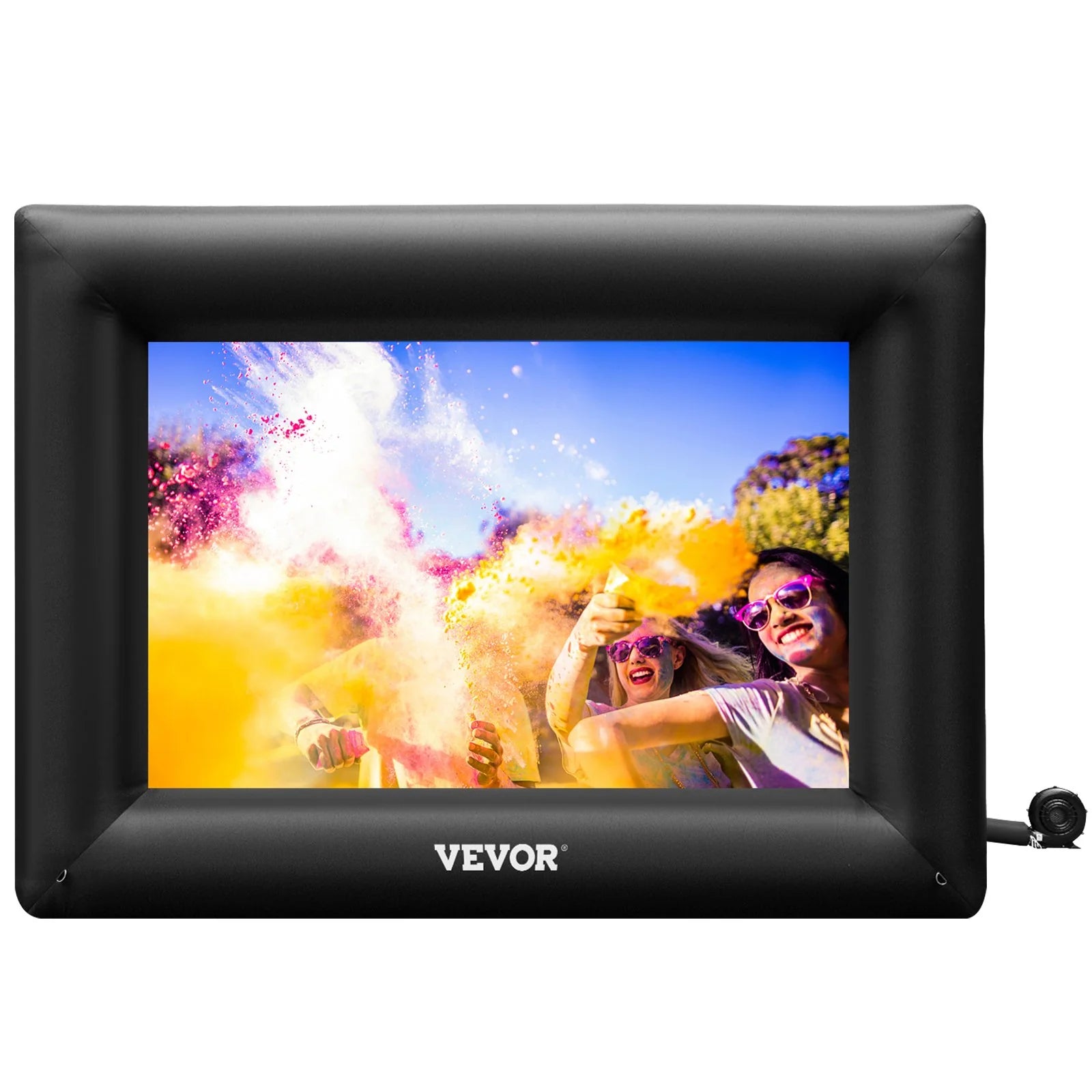 24-Foot Inflatable Movie Screen with 360W Air Blower - Outdoor Projector Screen for Front and Rear Projection, Made of Durable Oxford Fabric