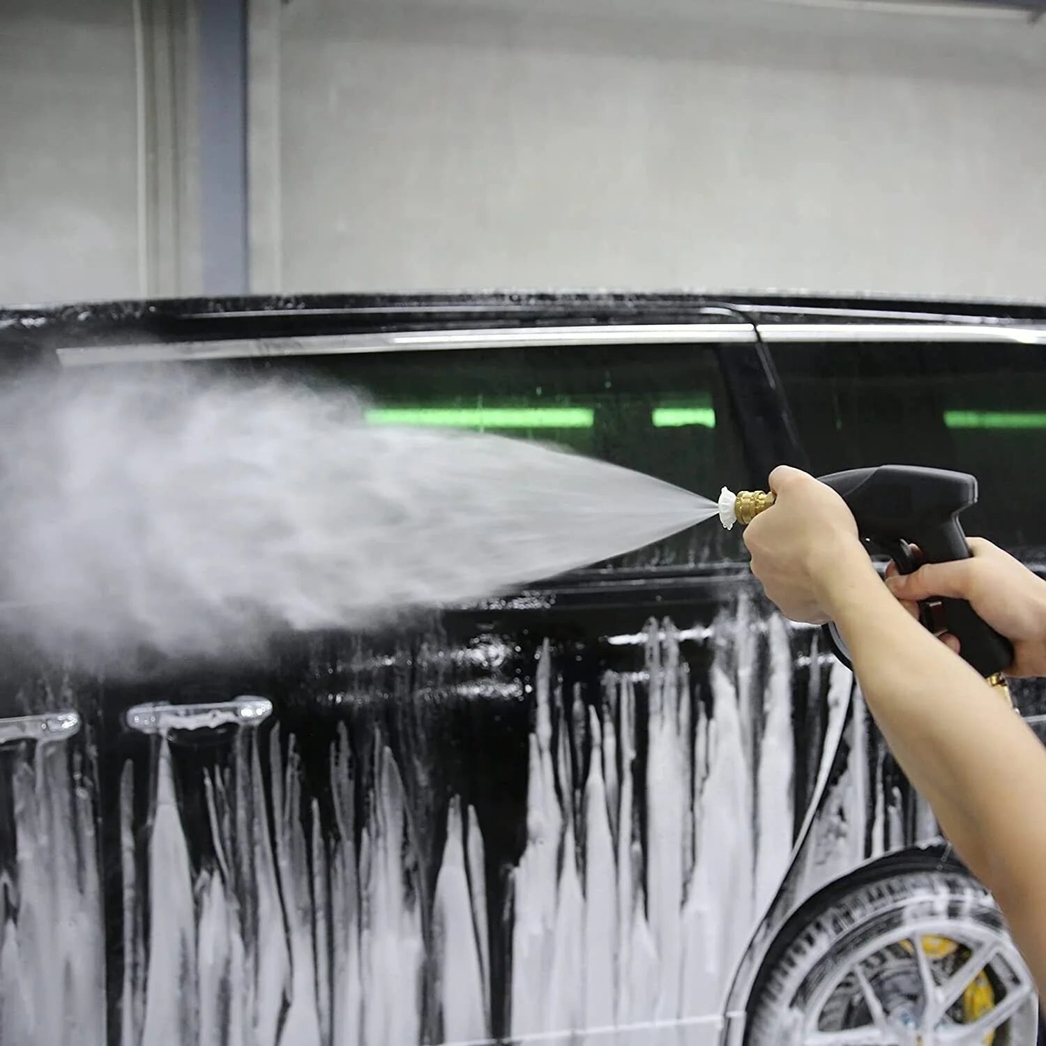 1/4" High Pressure Washer Gun - 4000 PSI Car Wash Foam Spray Short Wand with Nozzle