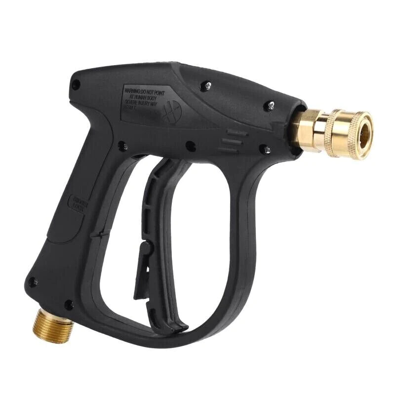 1/4" High Pressure Washer Gun - 4000 PSI Car Wash Foam Spray Short Wand with Nozzle