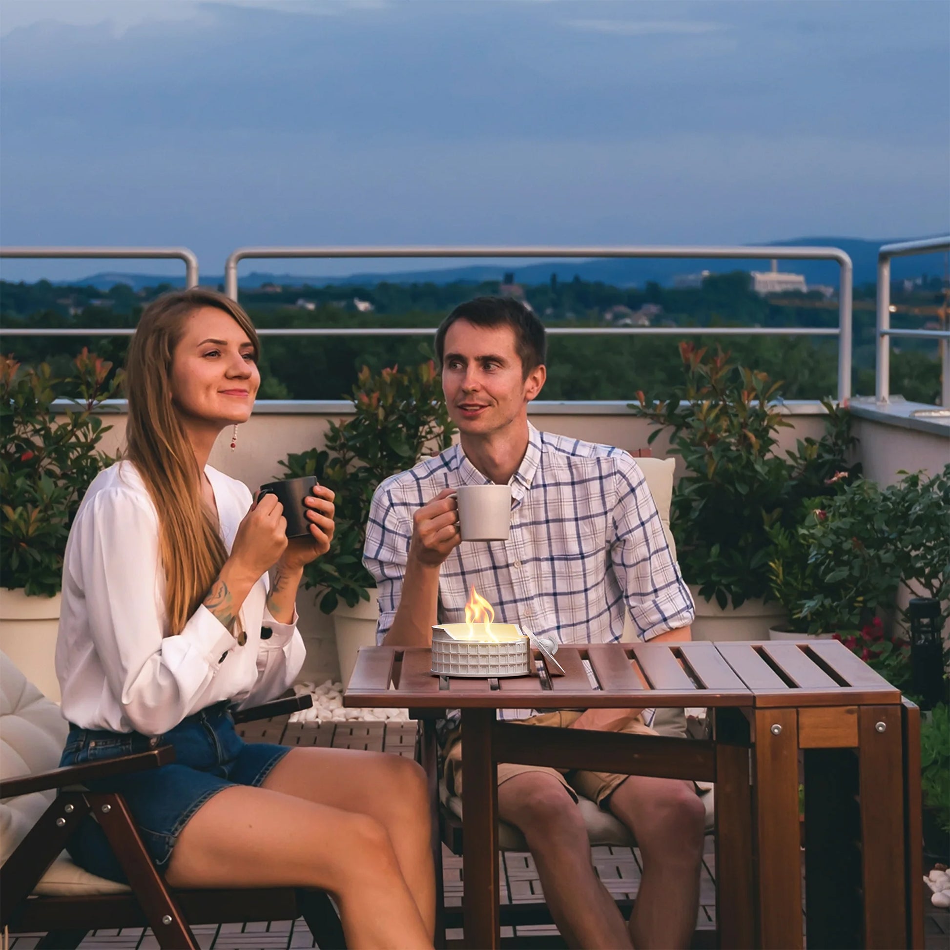 Colosseum Tabletop Fire Pit Feature