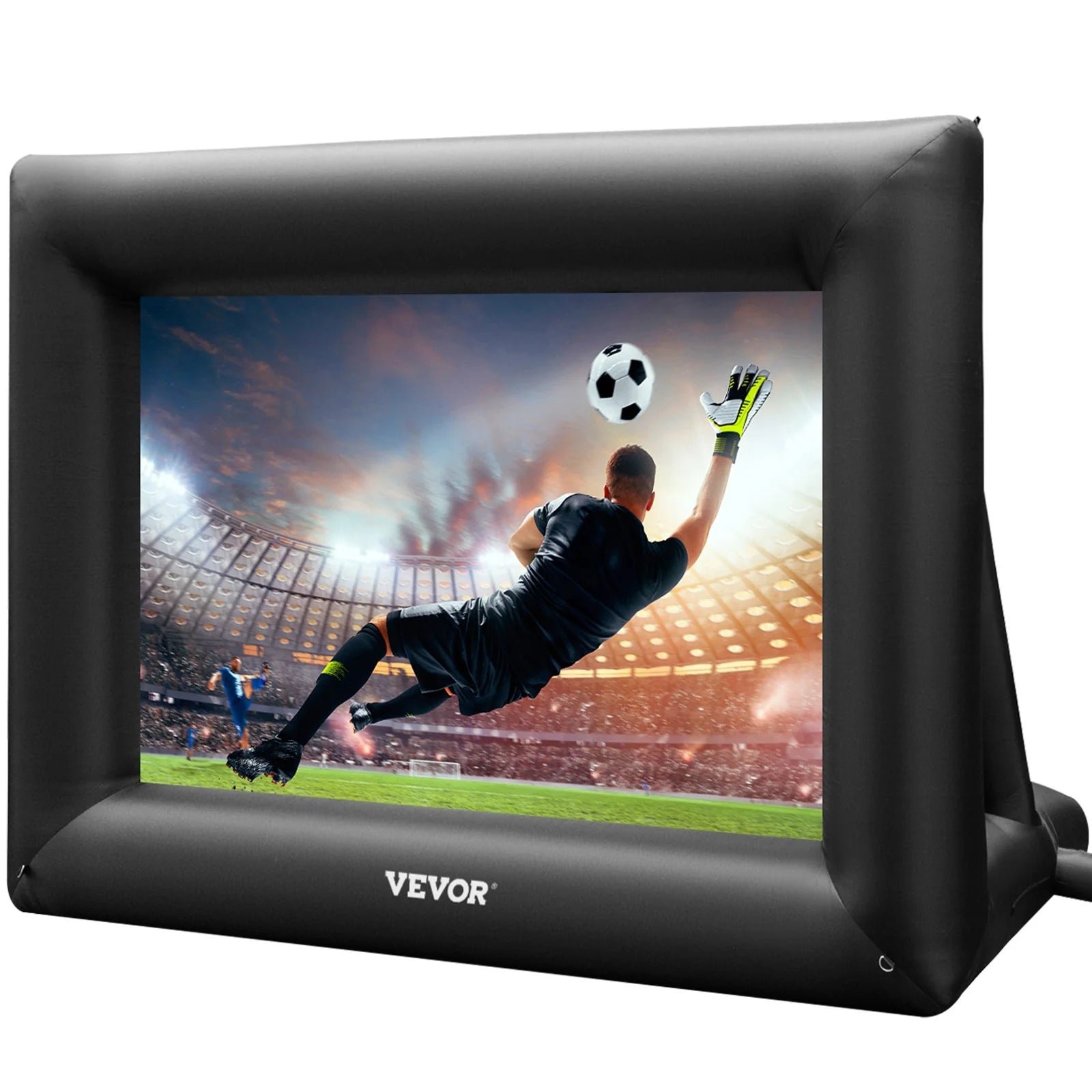 24-Foot Inflatable Movie Screen with 360W Air Blower - Outdoor Projector Screen for Front and Rear Projection, Made of Durable Oxford Fabric