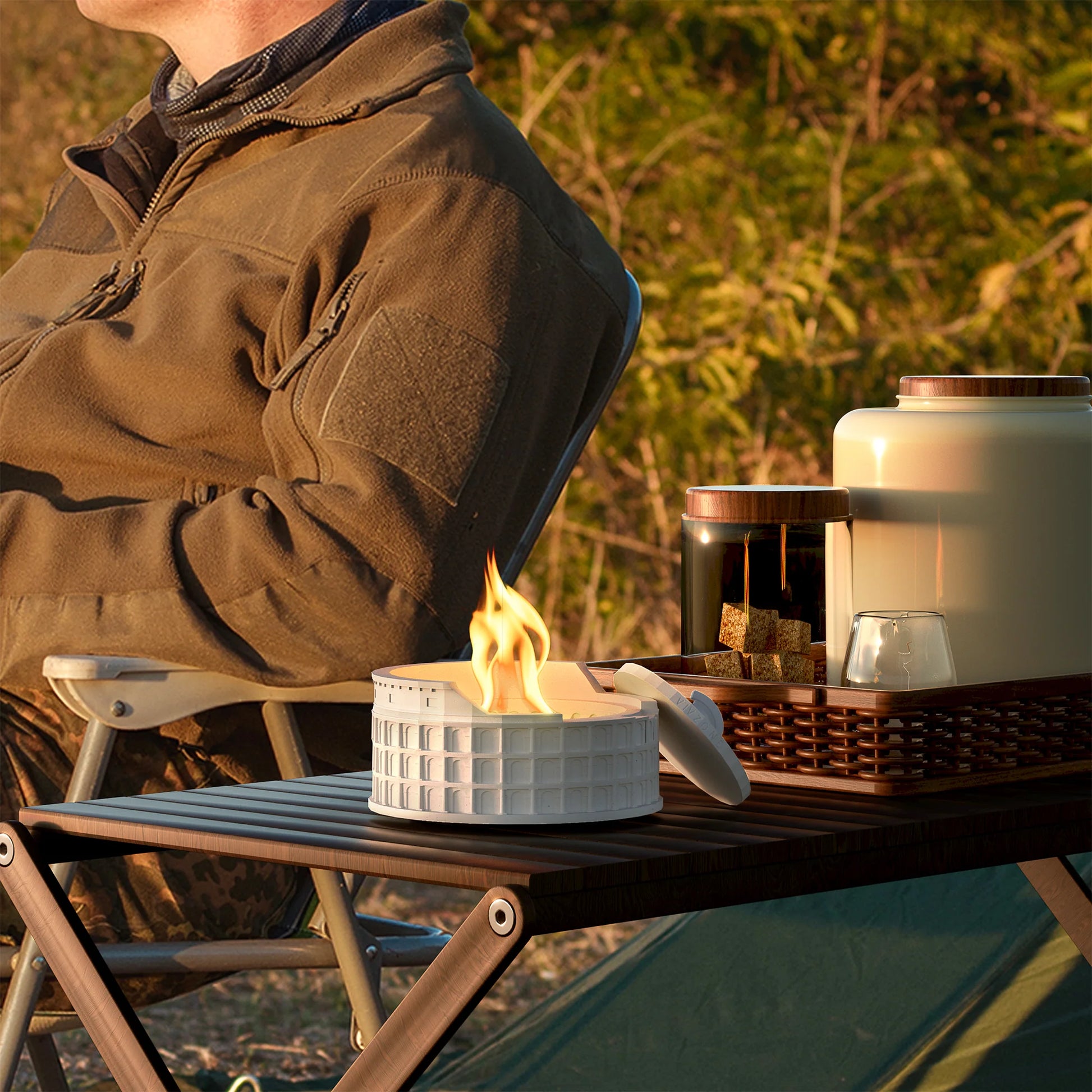 Colosseum Tabletop Fire Pit Feature